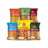 Combo Pack Includes Chekodilu(37gms), Karapusa(30gms), Andhra Mixture(30gms), Kara Boondhi(30gms), Atukula Mixture(30gms), And Sanna Karapusa(30gms)